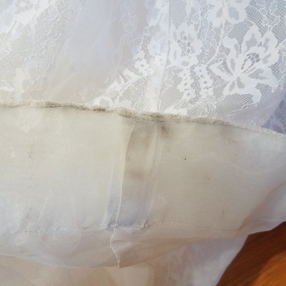 SHERRI HILL WHITE FLORAL LACE PROM DRESS - Picture 14 of 16